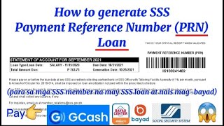 How to generate ng PRN Loan 2022-SSS loan  (Payment Reference Number)