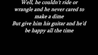Johnny Cash - Tennessee flat top box with lyrics