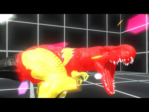 FLESH PLASMA T-REX  vs  CRYPTO BRO DEATH FALL -  Animal Revolt Battle Simulator