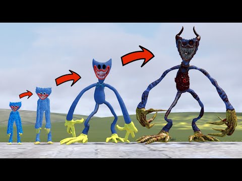 EVOLUTION OF HUGGY WUGGY BOSSES IN POPPY PLAYTIME CHAPTER 3!! (Garry's Mod)