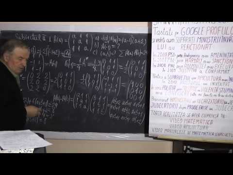3/5 Lectia 208 - Rezolv subiecte M1 simularea nationala Bacalaureat BAC 2014 Matematica Profu Online