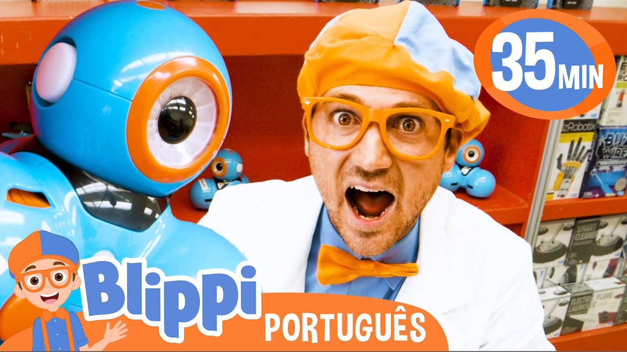 Blippi Visita uma Loja de Robôs! | Melhores Episódios do Blippi! | Vídeos Educativos para Crianças