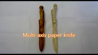preview picture of video 'Woodturning Multi-axis paper knife'
