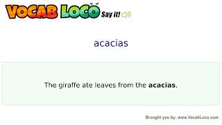 Video thumbnail for acacias