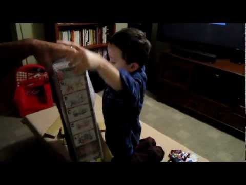 Ben opening Voltron package!