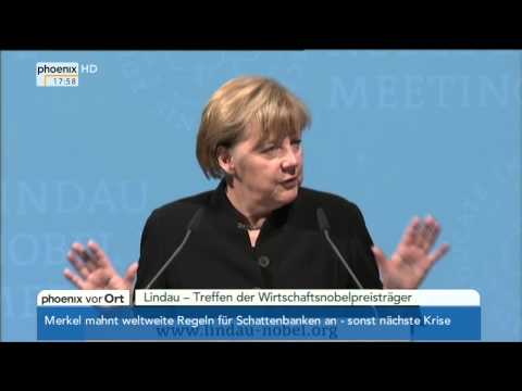 Treffen der Wirtschaftsnobelpreisträger: Rede von Angela Merkel am 20.08.2014