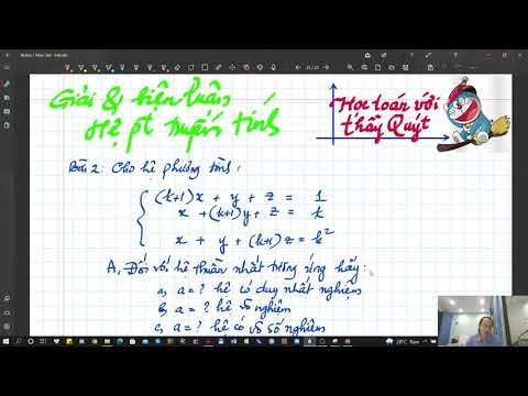 Giải e biện luận theo tham số (P2)