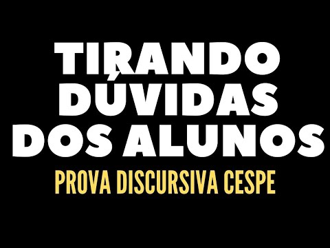 SEFAZ AL - PROVA DISCURSIVA - TIRANDO DÚVIDAS DOS ALUNOS - PROVA DISCURSIVA SEFAZ AL