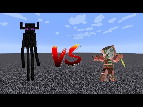 Ender Colossus vs Zombie Pigman Titan (Minecraft Mob Battle Java Edition)