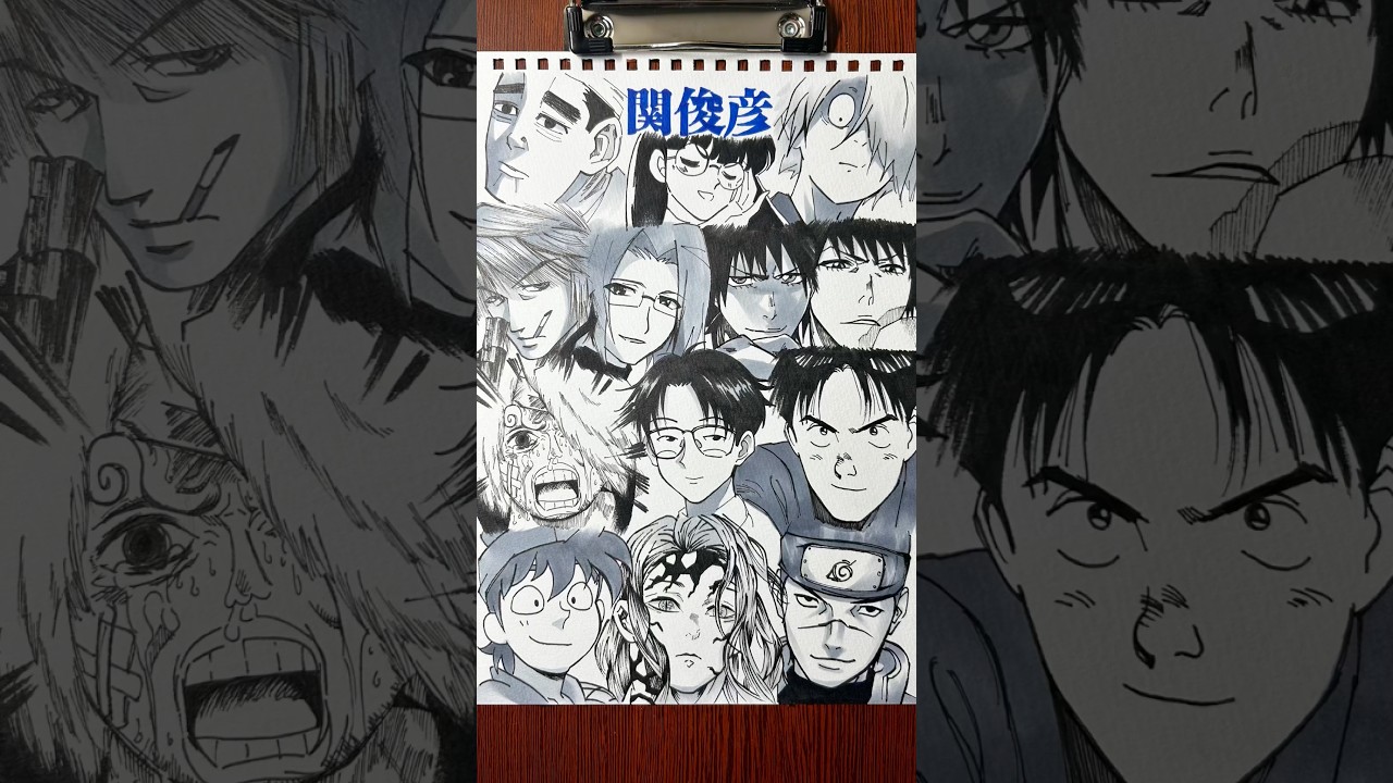 土井先生と無惨が同じ声優さんなのビックリ‼️ #一発描き #drawingchallenge #drawing #声優 #関俊彦