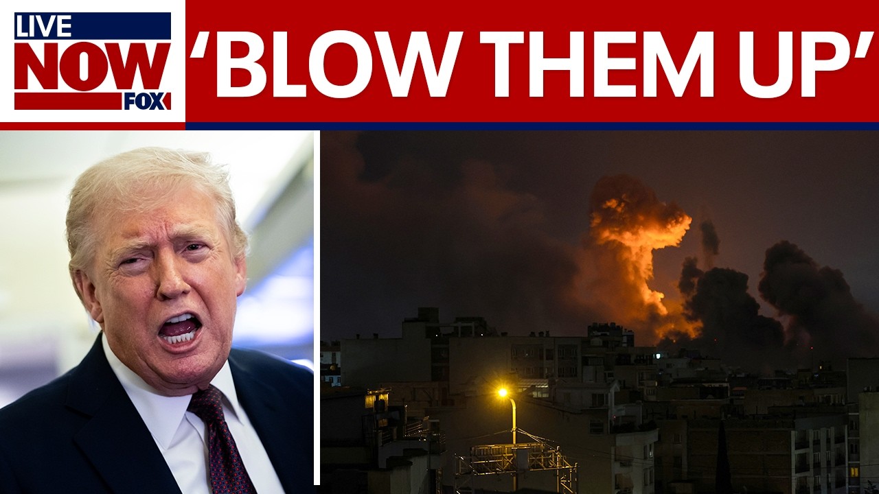 President Trump speaks to reporters on AF1 amid Iran conflict