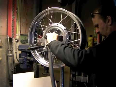 Truing a Morad motorcycle wheel