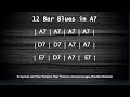 12 Bar Blues Backing Track A7