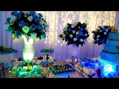 Decoração 15 anos azul