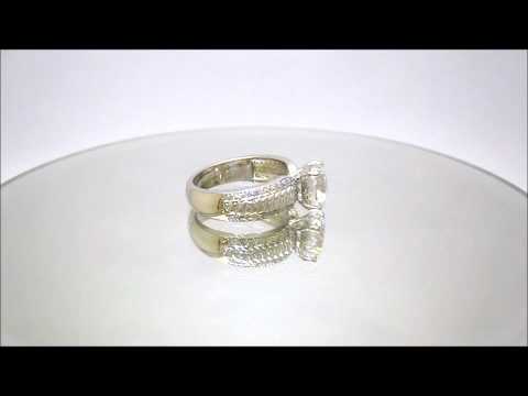 18K WHITE GOLD ROUND CUT DIAMOND ENGAGEMENT RING ART DECO 1.90CTW - ASW - 180