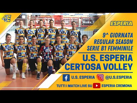#SerieB1F LIVE - U.S. Esperia vs Certosa Volley