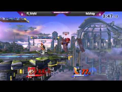 Shockwave 14 Smash 4 - PS_KirbyKid (Mario, Luigi) vs NotSoPudgy (Greninja) - Winners Bracket