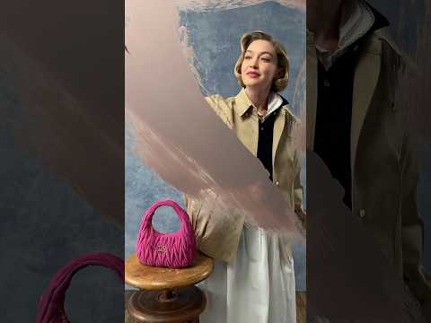 Miu Miu 2025 Leathergoods campaign starring Gigi Hadid. #MiuMiu