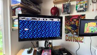 Having a play on the Amstrad cpc 464 and the Sega Mega Drive while it’s loading in the Cabin.