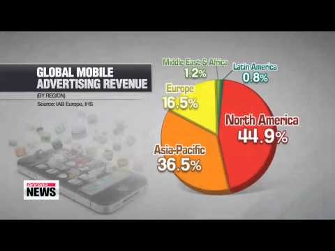 Global mobile advertising revenue jumps 64.8％ y／y in 2014 작년 전세계 모바일 광고 매출 37조