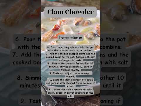 Clam Chowder #shorts #shortsfood #clam #chowder #clamchowder #cooking #cook