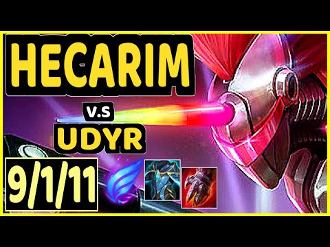 HECARIM vs UDYR - 9/1/11 KDA JUNGLE GAMEPLAY - EUW Ranked MASTER