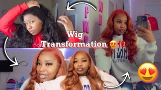 Wig Transformation😍:Bleach bath , Install +Styling💕26 Inch HD lace |Body Wave WIG Ft.Yolissa Hair