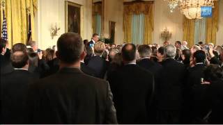 President Obama thanks David Bohnett Tom Gregory