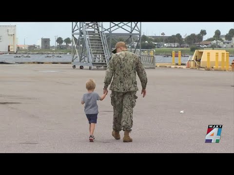 ‘Mommy’s ship’: Family says goodbye to USS St. Louis as it deploys to fight drug trafficking