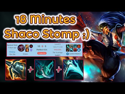 18 Minute Shaco Stomp ;) - Season 11 [League of Legends] Full Gameplay - Infernal Shaco