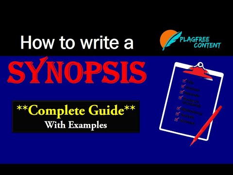 How to write synopsis for project | How to write a research synopsis with examples | plagfreecontent