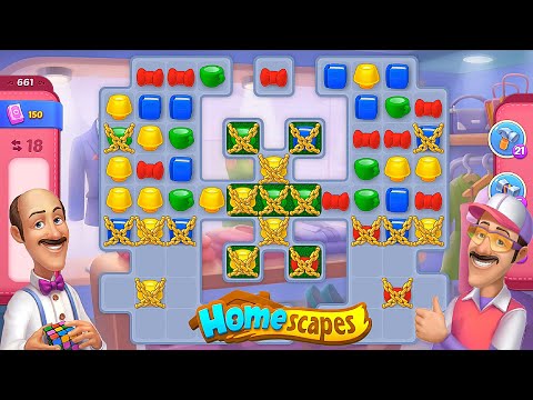 Homescapes - Level 661 Super Hard Level No Boosters Gameplay Walkthrough - New Update