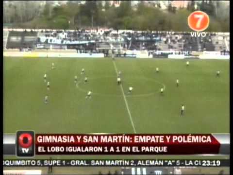 www.PuroLobo.com.ar:  Gimnasia (MZA) 1 - San Martín (MZA) 1 - Fase 1/Fecha 1 - Argentino B 2013/14