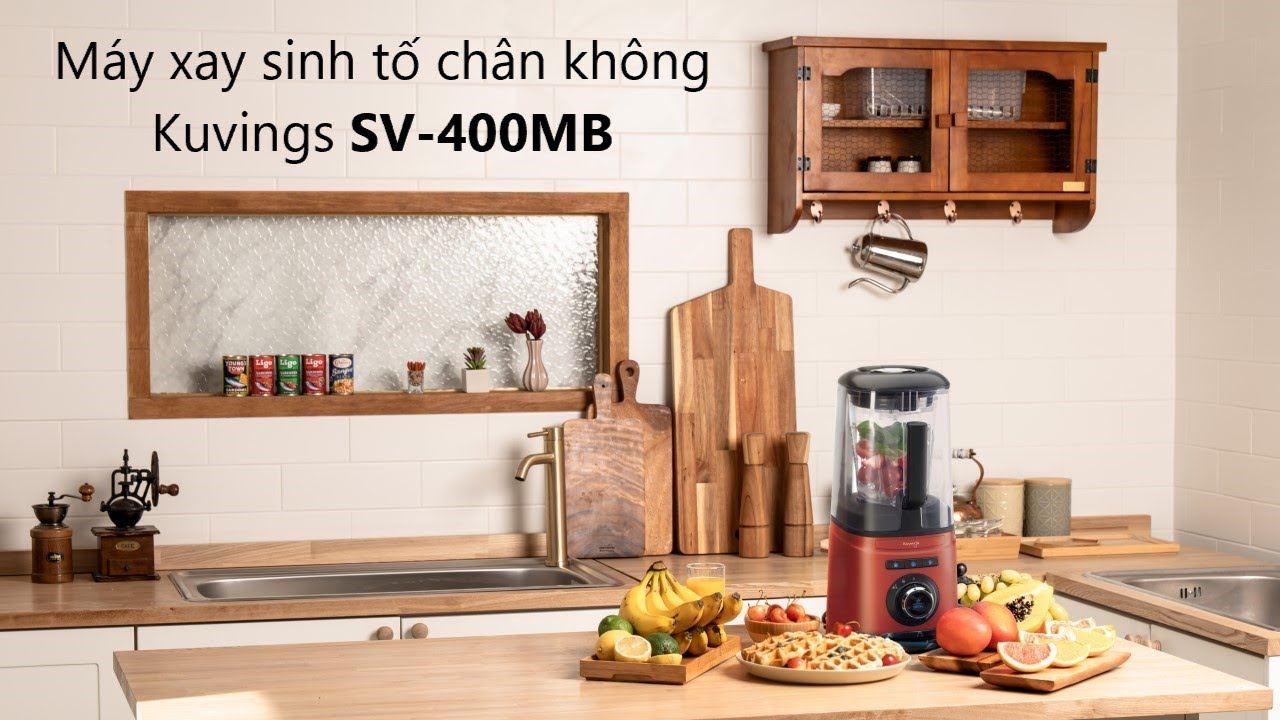 Máy xay sinh tố chân không hiệu Kuvings SV-400MB [SV-400] "Súp bông cải xanh"