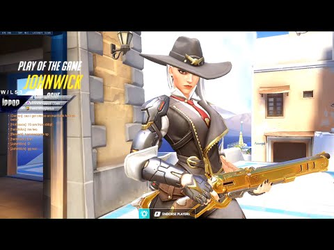 IDDQD DPS ASHE GAMEPLAY! POTG! [ OVERWATCH SEASON 23 TOP 500 ]