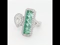video icon number one for Mint Green Tourmaline with Diamond in Platinum item 201-00132