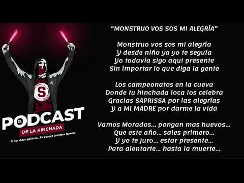 "Mounstro vos sos mi alegría" Barra: Ultra Morada &bull; Club: Saprissa