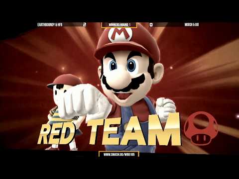 WBB #105 | Earthboundy & HFB vs Gio.G & Moosh - Winners Round 1 - Smash 4 Doubles