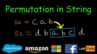 Permutation in String | Anagram  of string s1 in string s2 | Leetcode #567