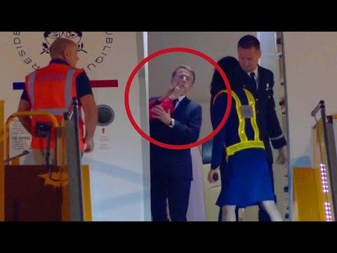 French President Emmanuel Macron's Wife Caught Shoving Him in Face