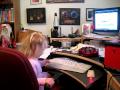 Kailee Playing Her First Computer Game At Daddy S Computer Zoey Peek A Boo Sesame Street