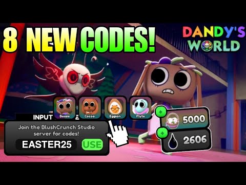 ALL NEW * EASTER UPDATE CODES* IN DANDYS WORLD 2025 APRIL - ROBLOX DANDYS WORLD CODES BASKETS