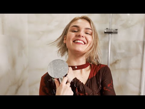 WOW! BEAUTIFUL YANA GENTLY GETTING WET IN THE SHOWER IN HER CLOTHES [WETLOOKER ID: ms-5485-yana10]