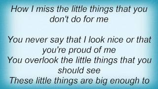 Kris Kristofferson - Little Things Lyrics
