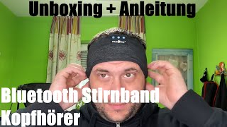 Sport-Kopfhörer Bluetooth, Unisex Erwachsene Schlafkopfhörer Headband/Stirnband Unboxing & Anleitung