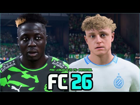 FC 26 | All Belgium Pro League U-23 Players 75+  Potential With Real Faces
