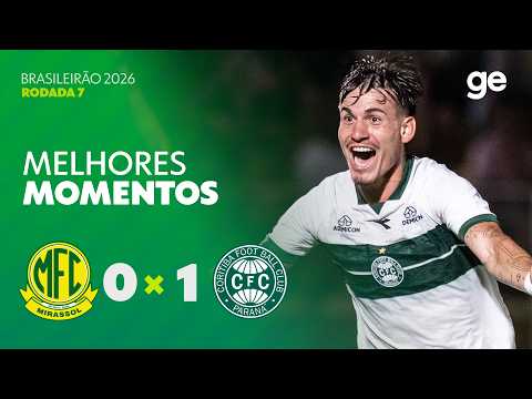 Gols e lances de Mirassol x Coritiba