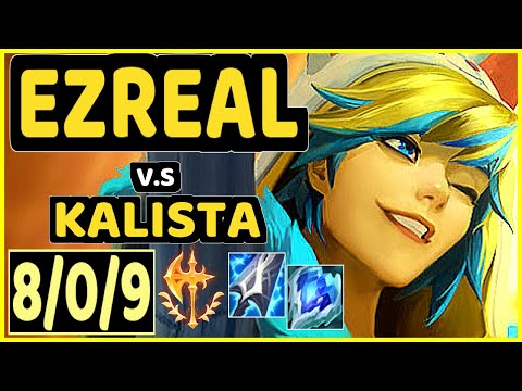 WAYNE (EZREAL) vs KALISTA - 8/0/9 KDA BOTTOM ADC CHALLENGER GAMEPLAY - KR