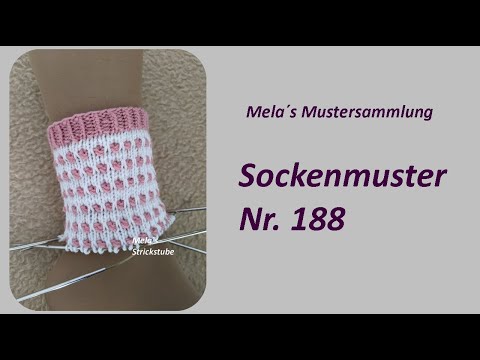 Sockenmuster Nr. 188 - Strickmuster in Runden stricken / Socks knitting pattern