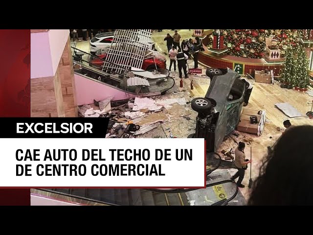 Actualidad - Auto cae desde cuarto piso en centro comercial; así fue el ...